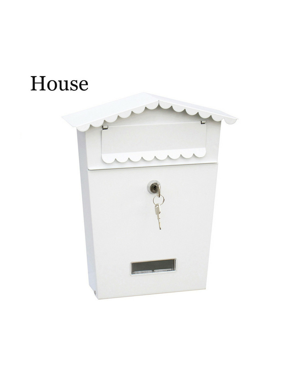 Boîte à lettres en acier modèle maison blanche