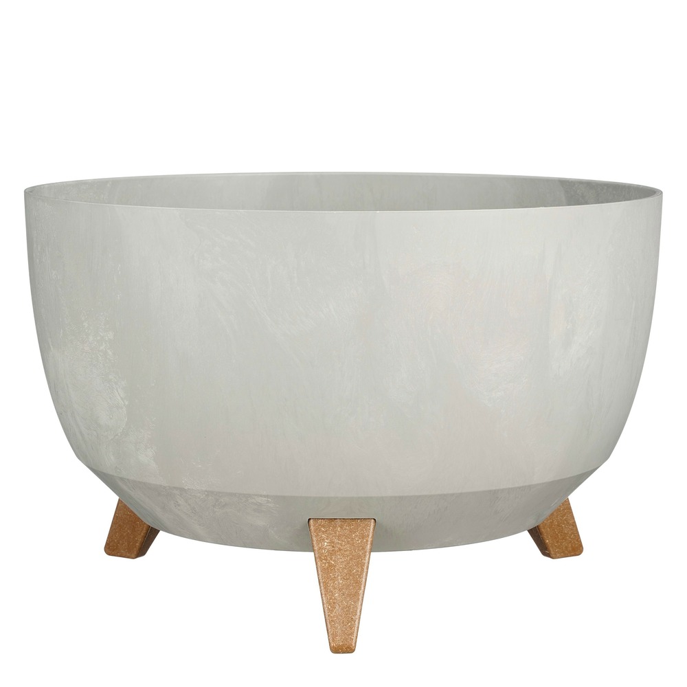 Mica decorations doppio support plante - 20,5 x ø40 cm - jardiniere exterieur grande taille - jardiniere sur pieds - plastique