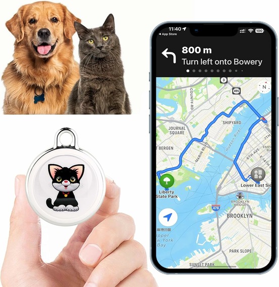 Collier gps bluetooth étanche, intelligent et anti - perte à longue distance pour chats et chiens