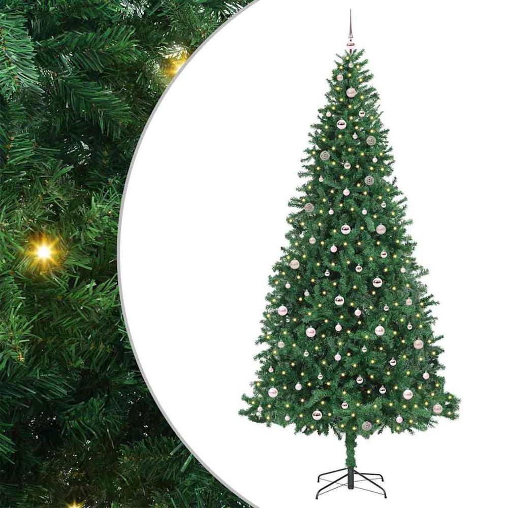 Sapin de noël artificiel vert 300 cm pvc, métal et plastique
