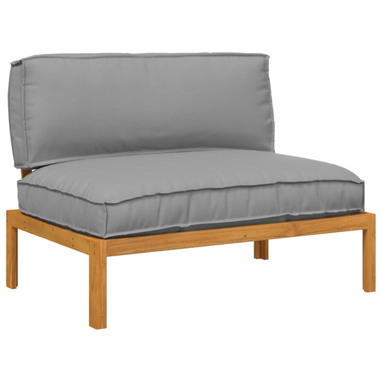 Ensemble de canapés gris 120 x 92 x 69 cm bois d'acacia massif