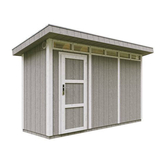 Abri de jardin à base de bois en panneaux lp smartside 4m²-avec sol l161xl412xh239cm-timbela m902- couleur de peinture tundra grey