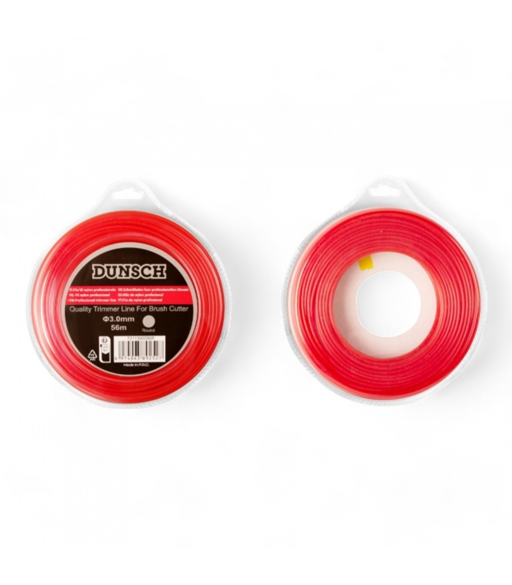 Fil rond en nylon pour débroussailleuse 3,0mm 56m - dunsch 7311300056r