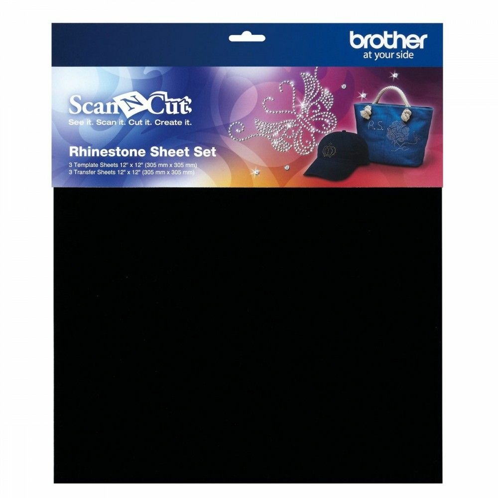 Feuilles modèles et transferts pour application de strass brother scanncut 30,5 x 30,5 cm