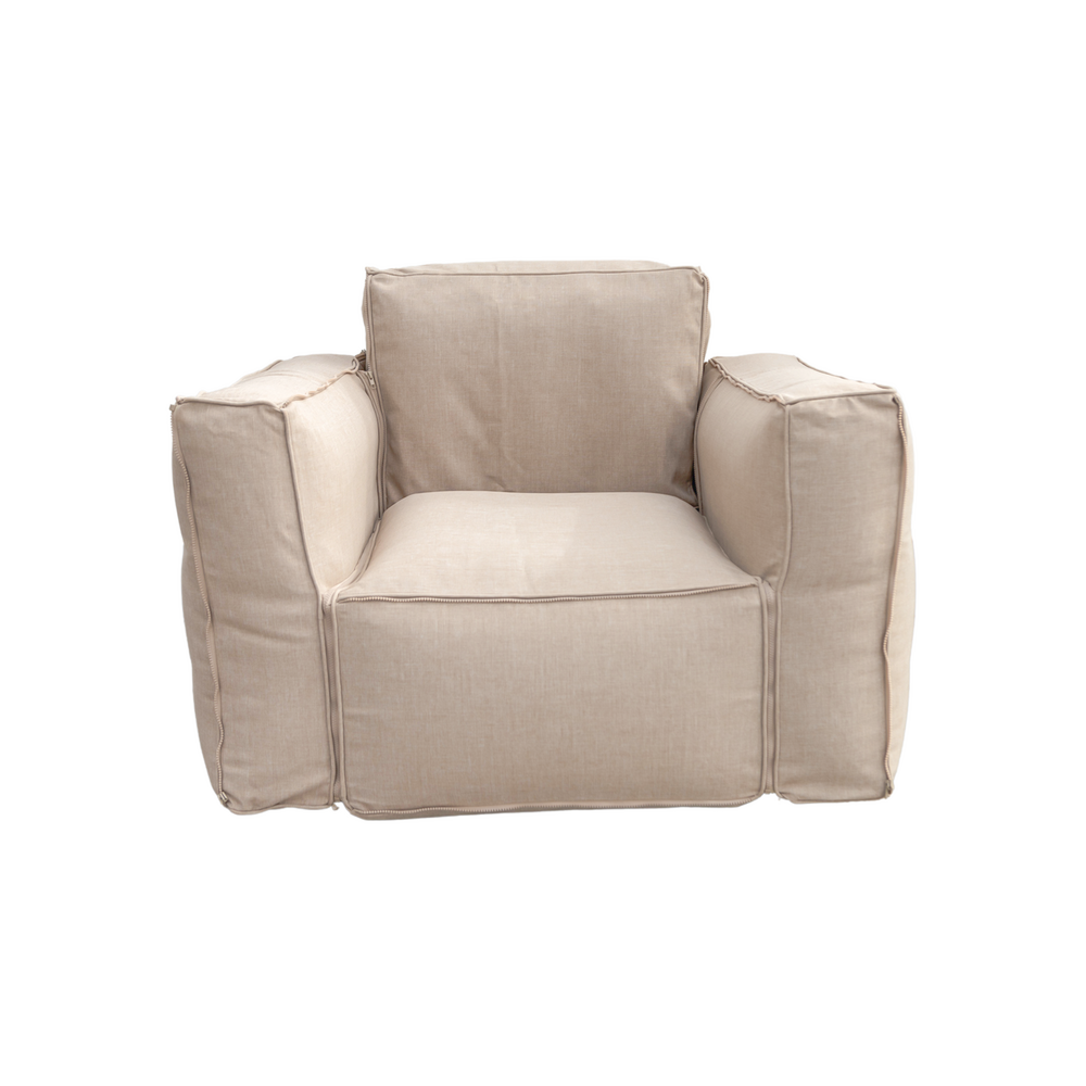 Canapé salon de jardin modulable 90x75x65cm beige