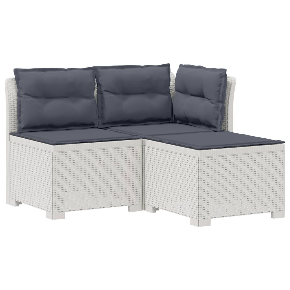 Canapé de jardin 3 places avec coussins look rattan 3 place pp