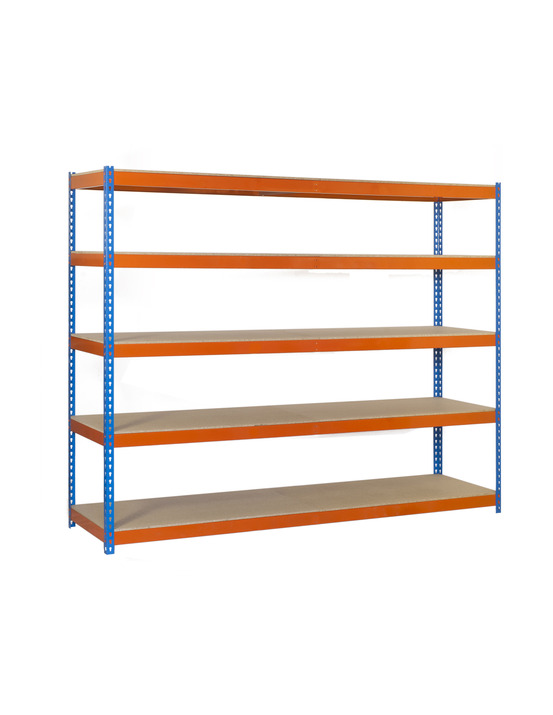 Etagère sans vis ecoforte 1204-5 chipboard galva/bois galva/bois 2000x1200x450 - simonrack