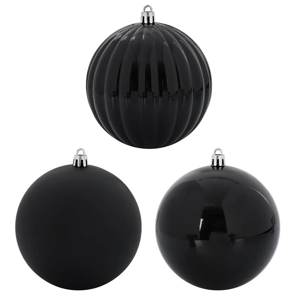 Ensemble de boules de noël xl 9 pc noir ø 15 cm plastique