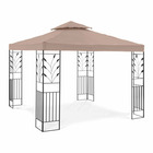 Pergola pavillon barnum tonnelle tente abri gazebo de jardin terrasse beige - 3 x 3 m - 180 g/m² - beige