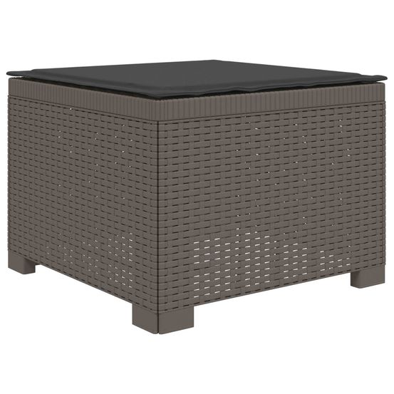 Canapé de jardin 1 place avec coussin look rotin pp gris clair