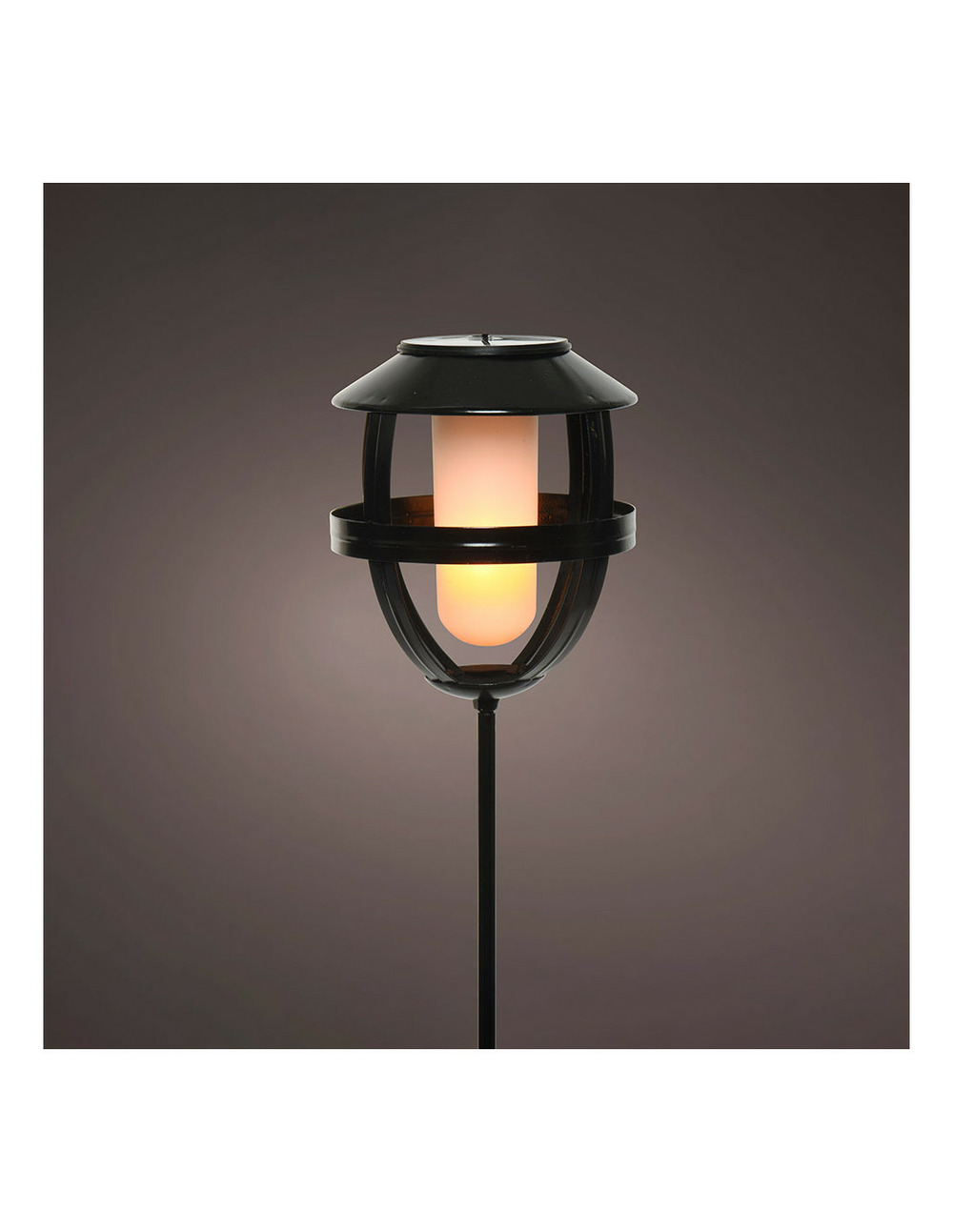 Torche solaire effet flamme et fer 898216 - lumineo solar