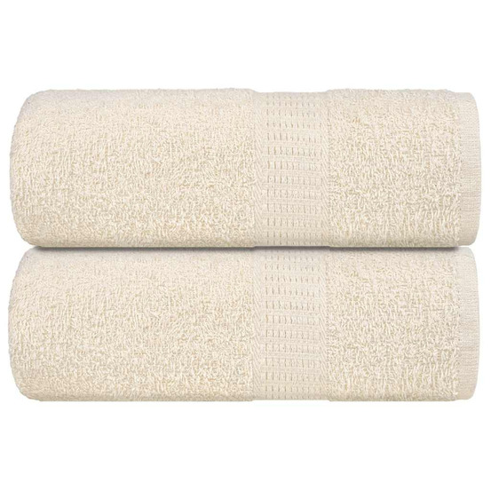Serviettes de toilette 2 pièces frogn crème 30x30 cm 100 % coton