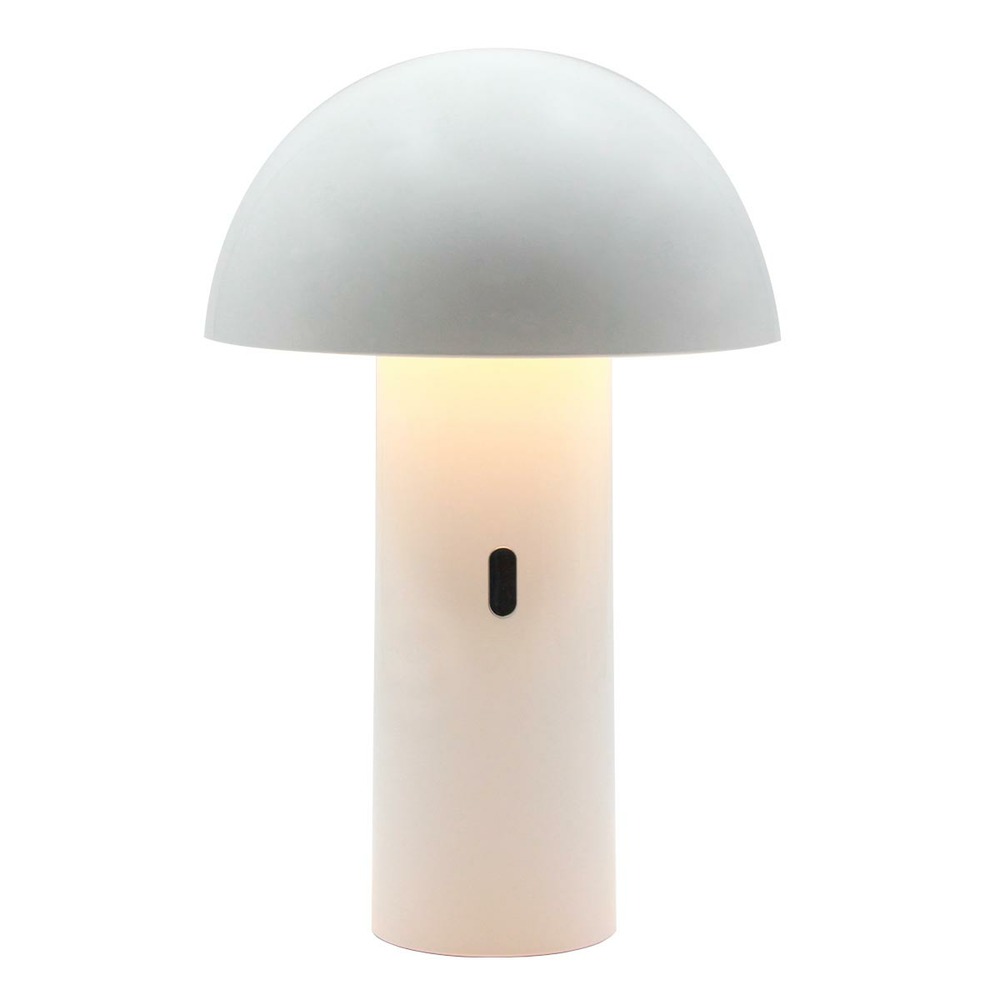 Lampe de table sans fil led tod blanc metal h28cm