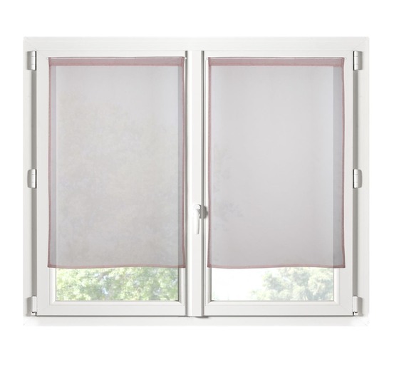 Paire de rideaux voile uni brise bise