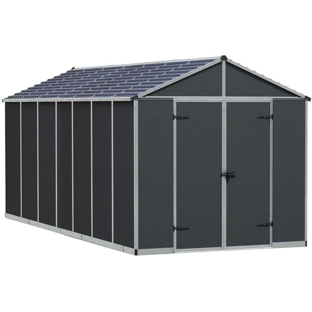 Abri de jardin en polycarbonate et aluminium rubicon 12. 5m²