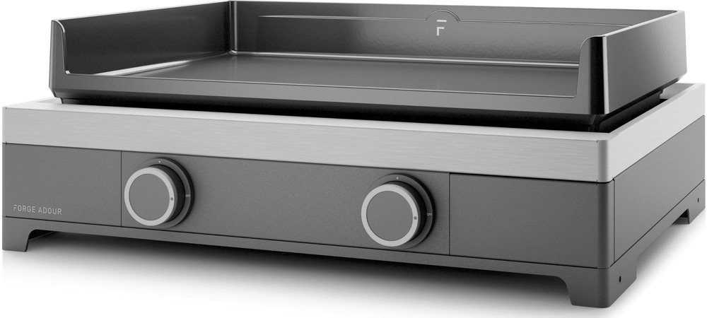 Plancha gaz 5300w plaque fonte émaillée 58.5x40.2cm - moderng60a