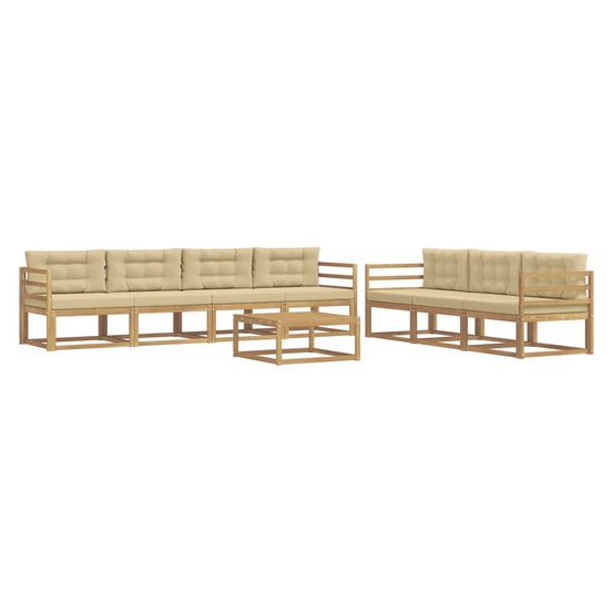 Ensemble de canapés d'extérieur 7 pc blanc et beige
