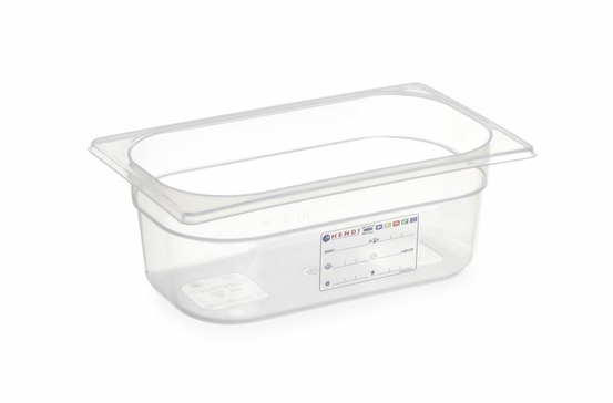 Bac gastronorme gn 1/4 4l transparent 265x162x(h)150 mm - hendi