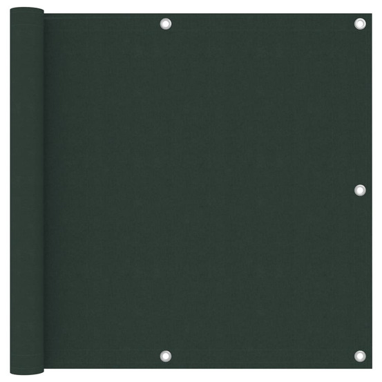 Écran de balcon vert foncé 90x400 cm tissu oxford