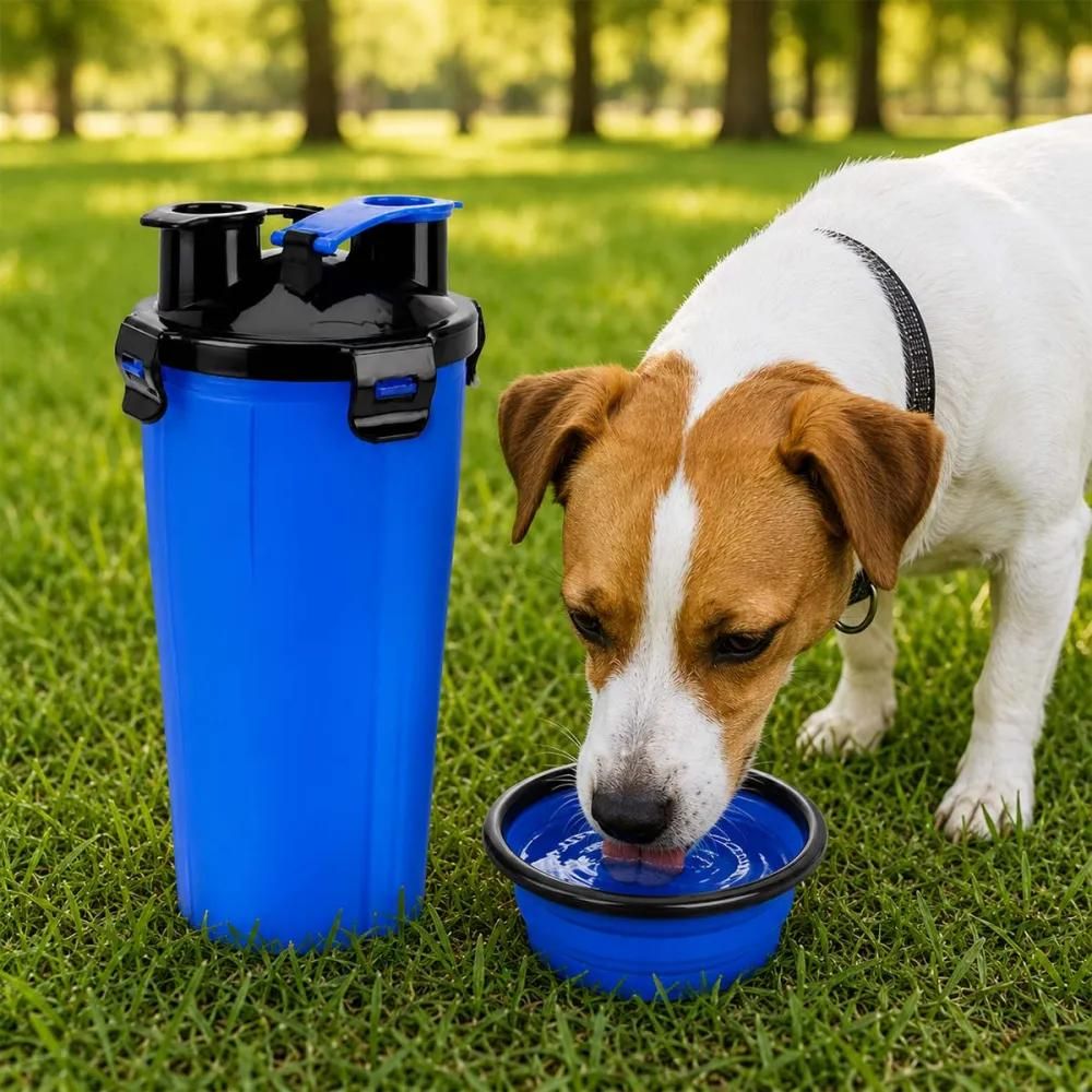 Gobelet chien polypropylène 120x120x230mm tasse + bol assorti