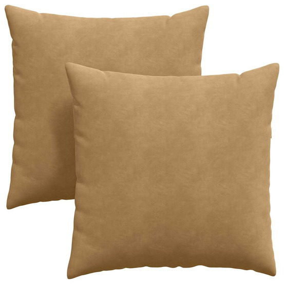 Coussins de canapé 2 pcs marron 60 x 60 cm