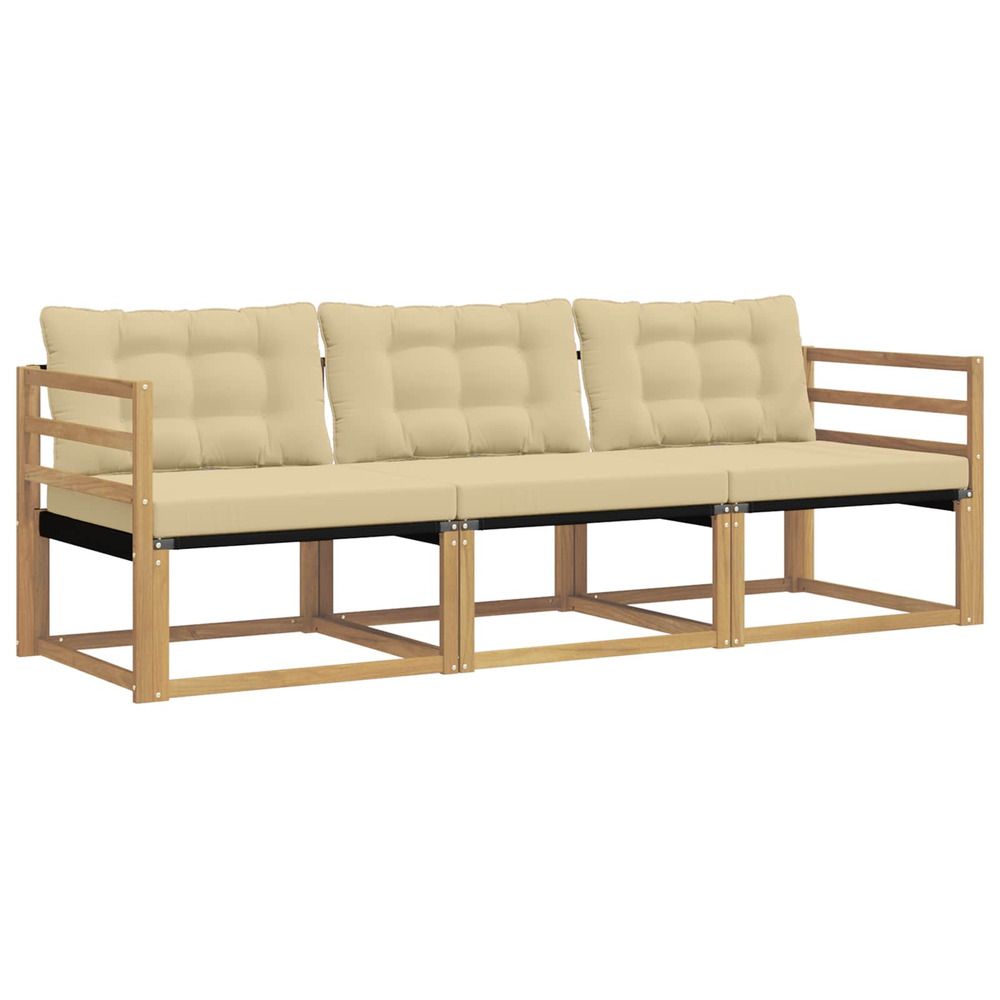 Ensemble de canapés d'extérieur 3 pc blanc et beige