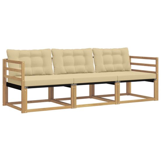 Ensemble de canapés d'extérieur 3 pc blanc et beige