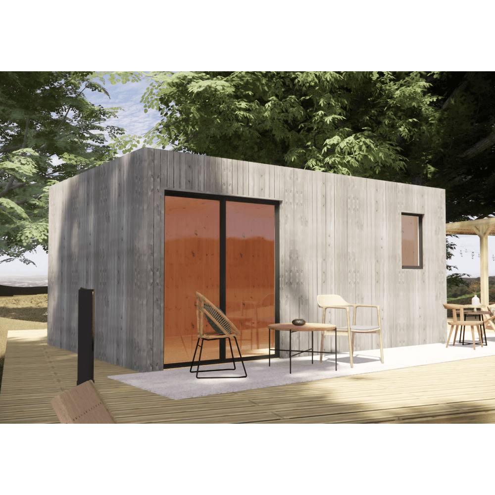 Studio de jardin sans permis en bois 5,5 x 3,5 x 2,7 m