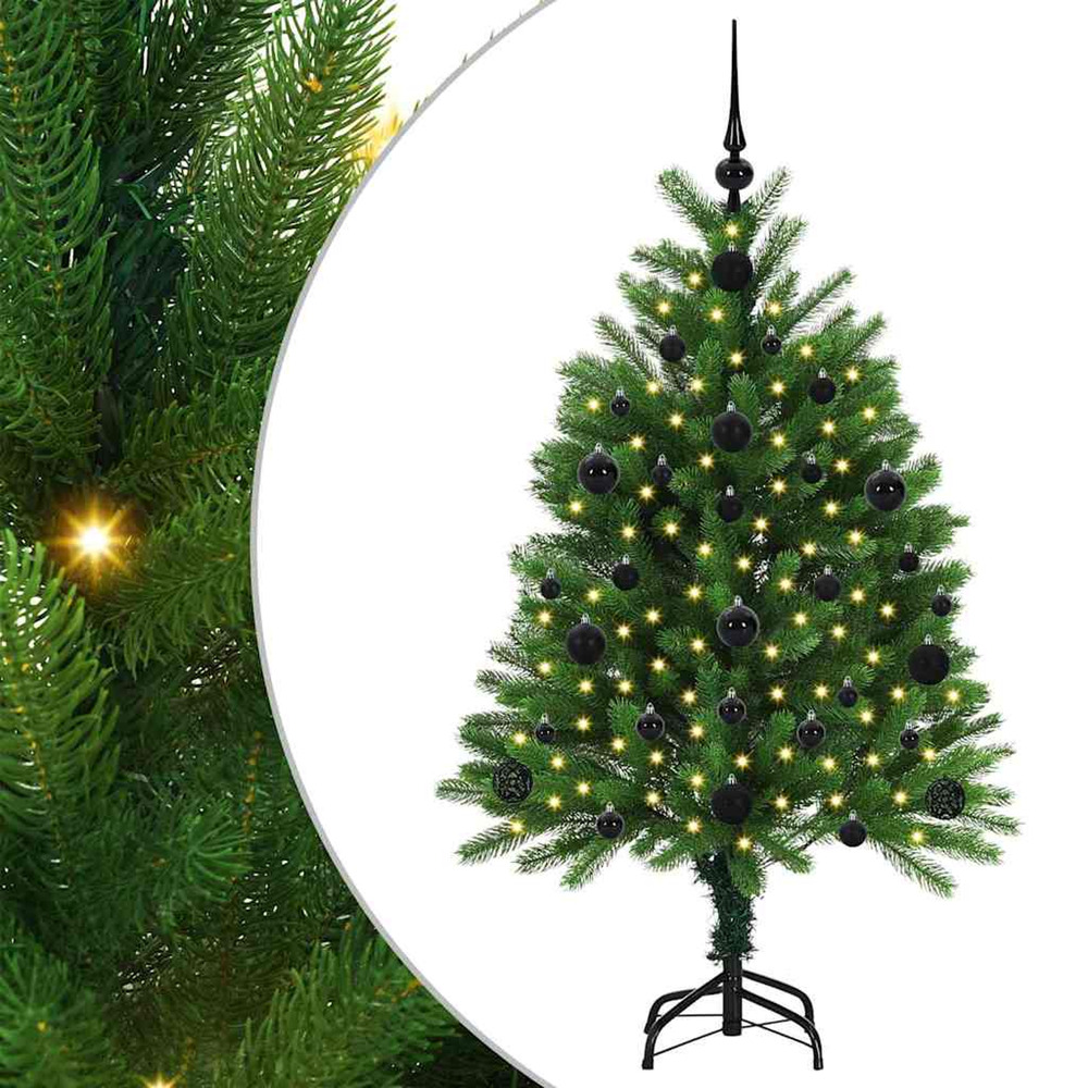 Sapin de noël avec 150 led avec support vert 120 cm pe