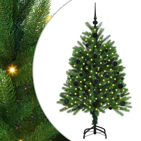 Sapin de noël avec 150 led avec support vert 120 cm pe