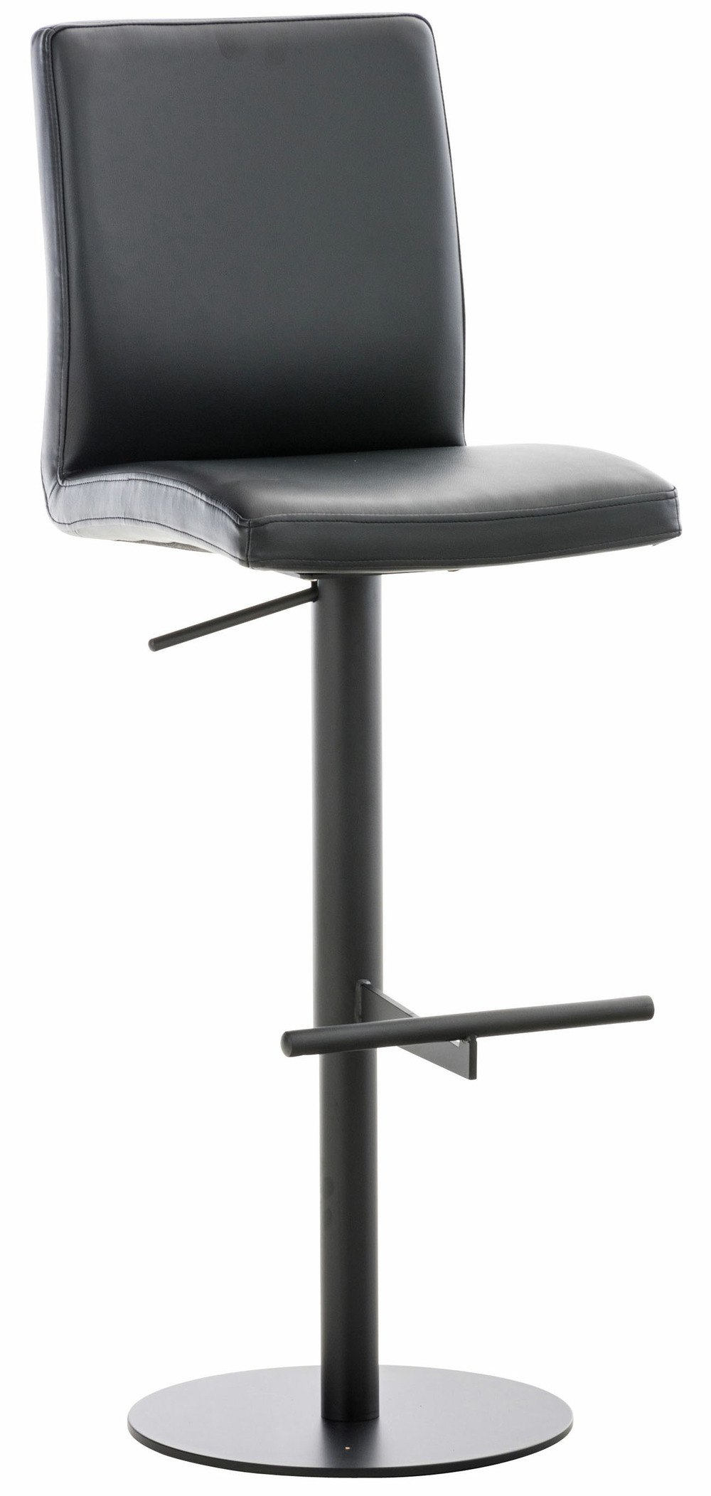 Tabouret de bar cadiz simili cuir noir