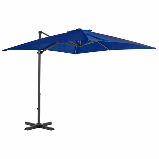Parasol de jardin en porte-à-faux mât en aluminium bleu azuré