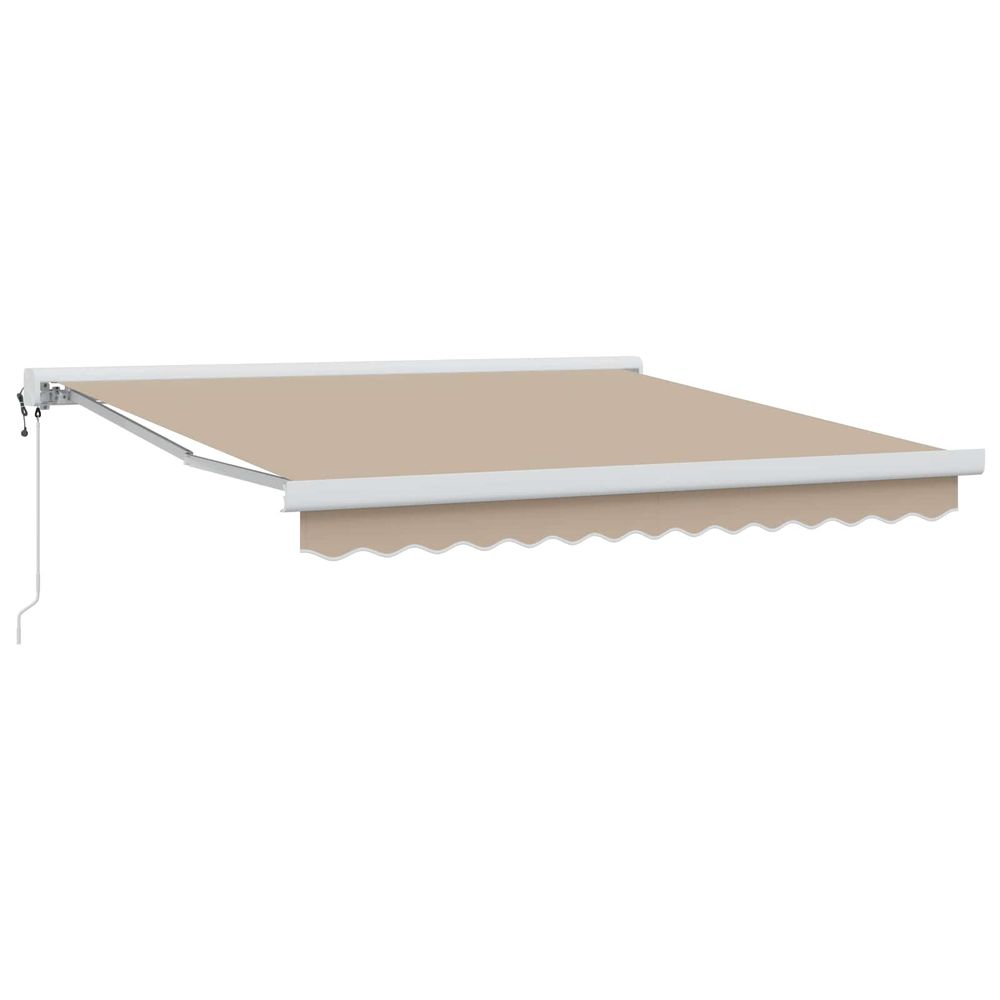 Auvent rétractable beige 300 x 250 x 165 cm tissu et métal