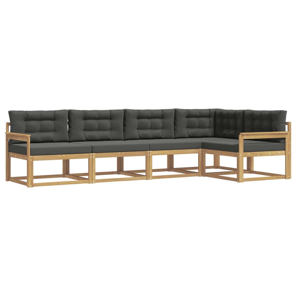 Ensemble de canapés d'extérieur 4 pc blanc et anthracite