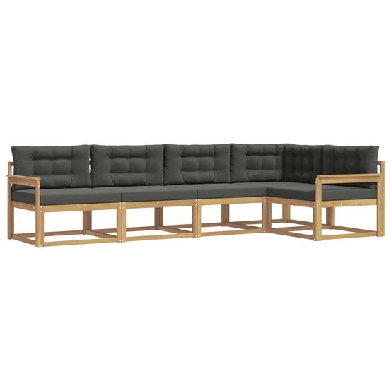 Ensemble de canapés d'extérieur 4 pc blanc et anthracite