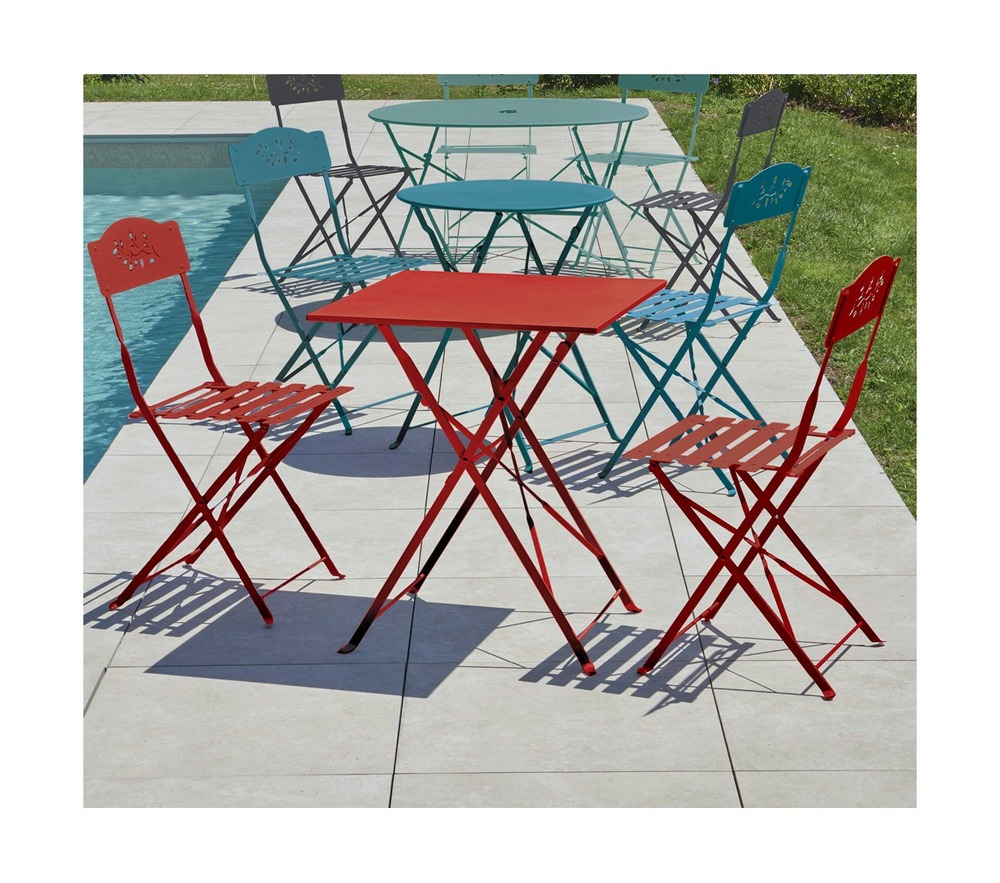 Table de jardin pliante - 2 places - bordeaux - florence