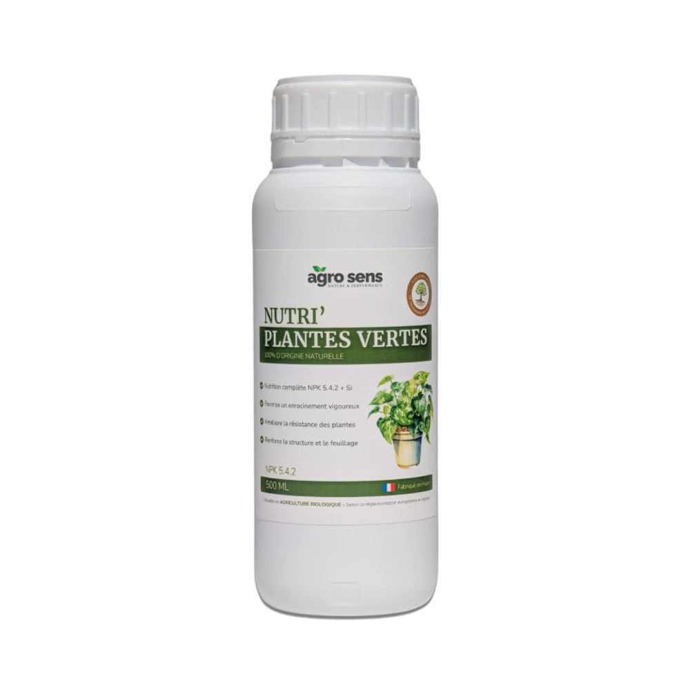 Nutri plantes vertes - engrais liquide pour plantes vertes - 500 ml (250 litres de préparation)