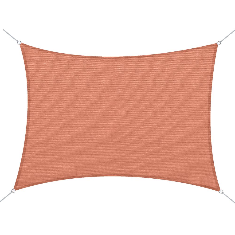 Voile d'ombrage rectangulaire 4 x 6 m briqâŠ