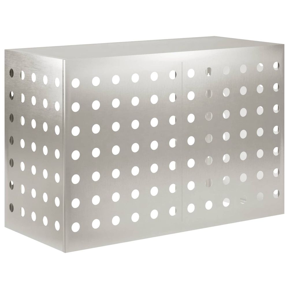 Housse de climatiseur argenté 90 x 40 x 60 cm acier inoxydable