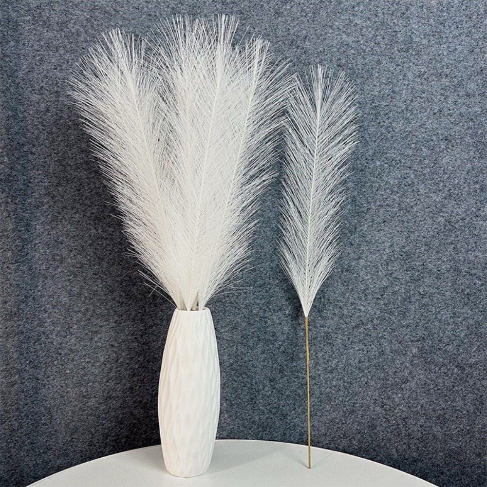 Plumes de roseau simulées pour blanc crème 100 pièces