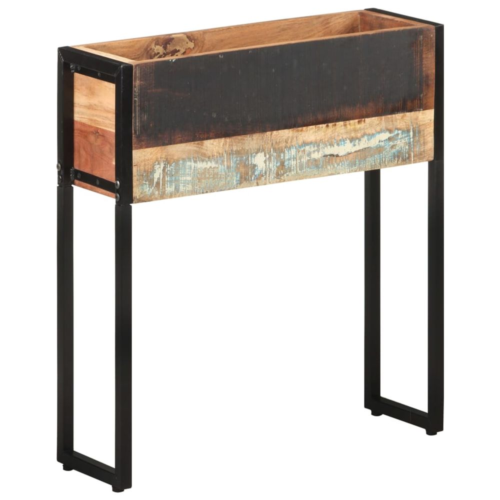 Jardinière d'extérieur 60x20x68 cm bois de récupération massif