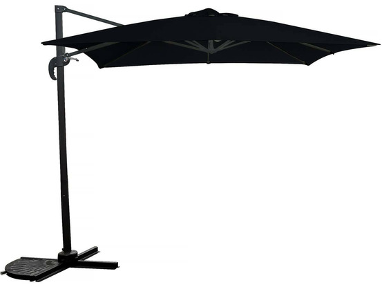 Parasol jardin déporté - 2.5 x 2.5 m - Noir