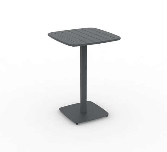 Table haute de jardin 2 places alegoria 70x70cm gris graphite