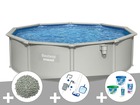 Kit piscine acier ronde  hydrium 4,60 x 1,20 cm + 10 kg de zéolite + kit de trai