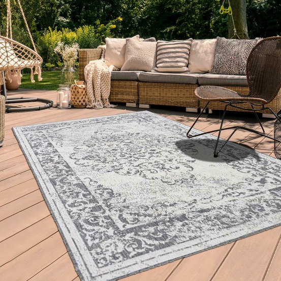 Tapis extérieur, kilim reversible 120x170 lyn2 ap reversible gris