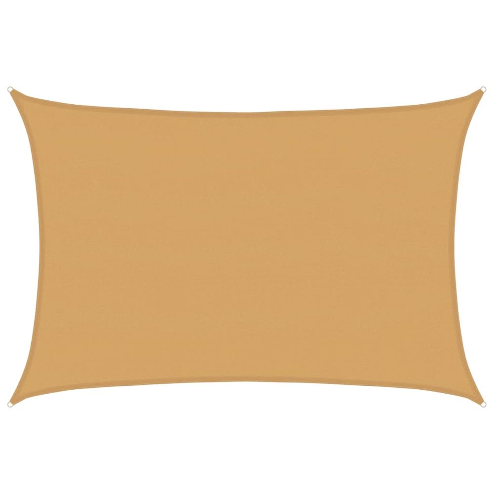Voile d'ombrage 160 g/m² rectangulaire sable 5x7 m pehd