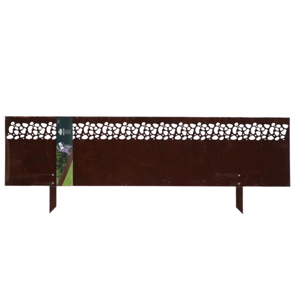Bordure jardin acier rouillé ajourée 105x35cm