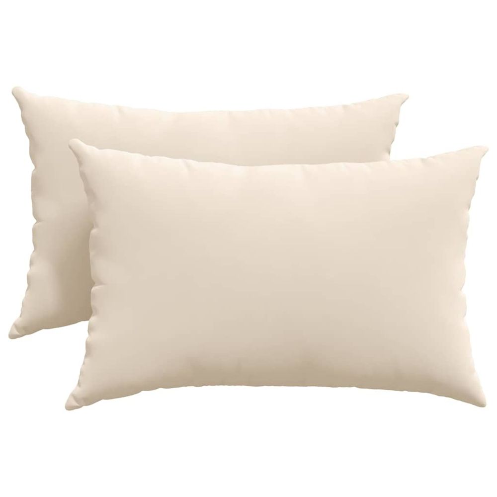 Coussins de canapé 2 pc tissu beige 60 x 40 cm