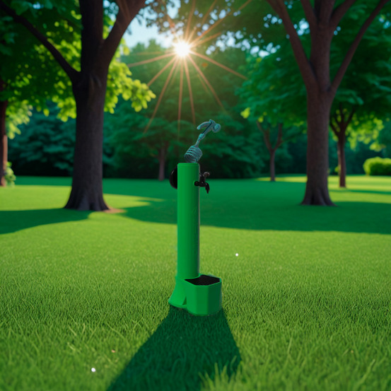 Fontaine verte avec seau et pistolet fontaine a sable triton pro vert long tuyau 75m