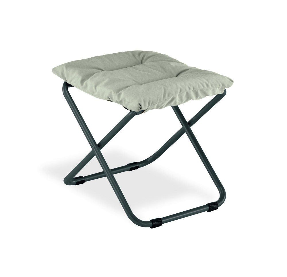 Repose pieds - Chico Soft - alu. anthracite oléfine Blanc-beige - L.49xl.60xH.47cm